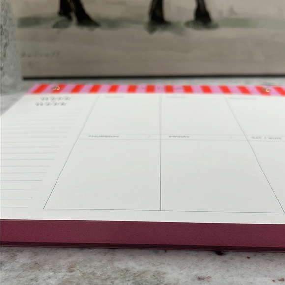 Wit & Delight- Anthropology Weekly Planner with Pink Stripes - Picture 4 of 7